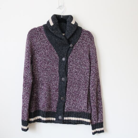 Roots Canada Medium Heritage Cabin Shawl Cardigan Wool Blend - Picture 1 of 10